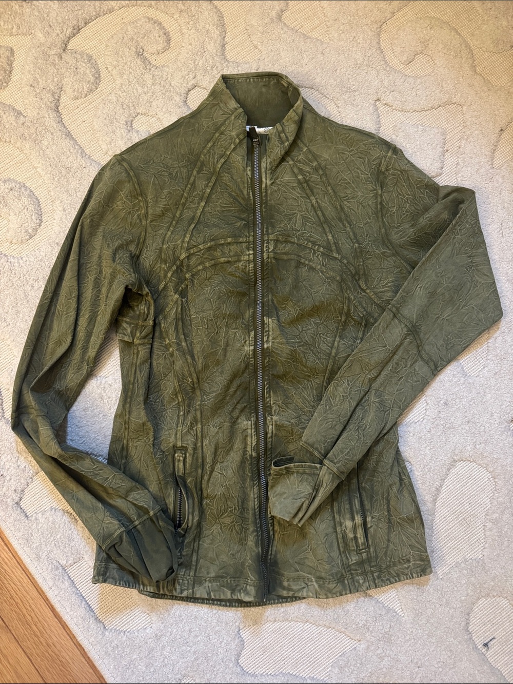 lululemon athletica Olive Green Zip-Up Utility Jacket